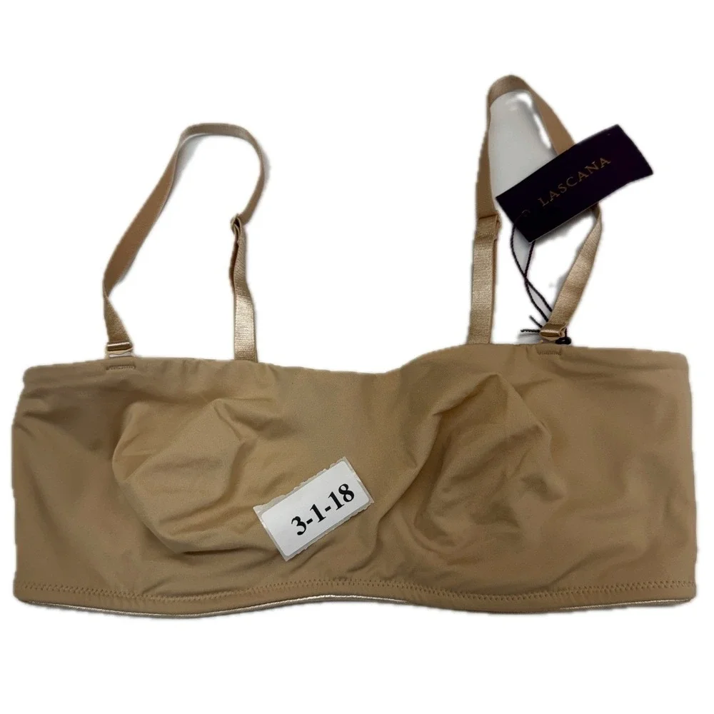 Lascana‎ Bikini Top Womens 38C Tan Neutral Minimalist Beachwear